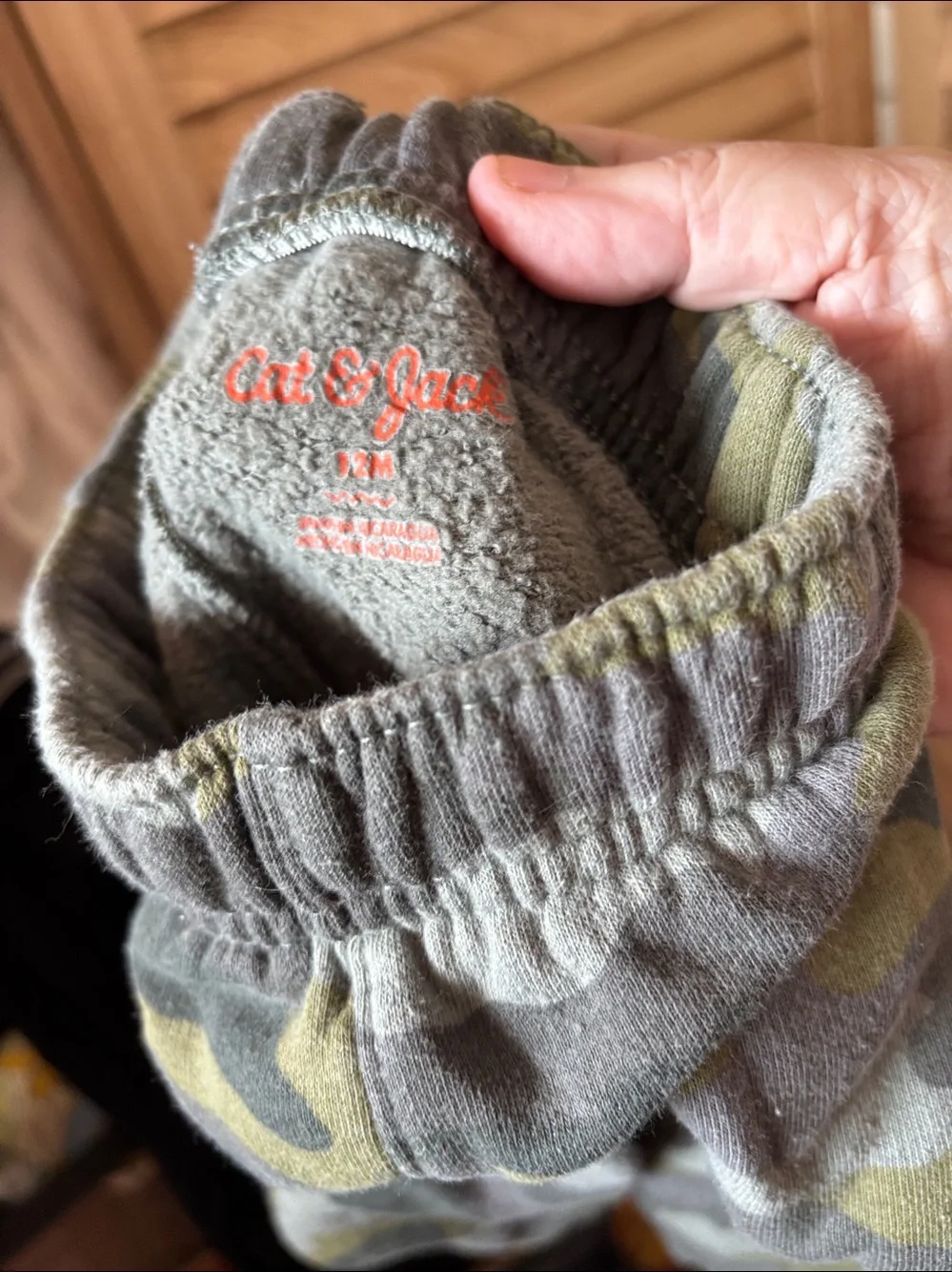 Cat & Jack Camo Jogger Pants - Olive Green 12 months